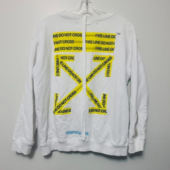 Off-White Firetape Sweatshirt White - Picture 5 of 8
